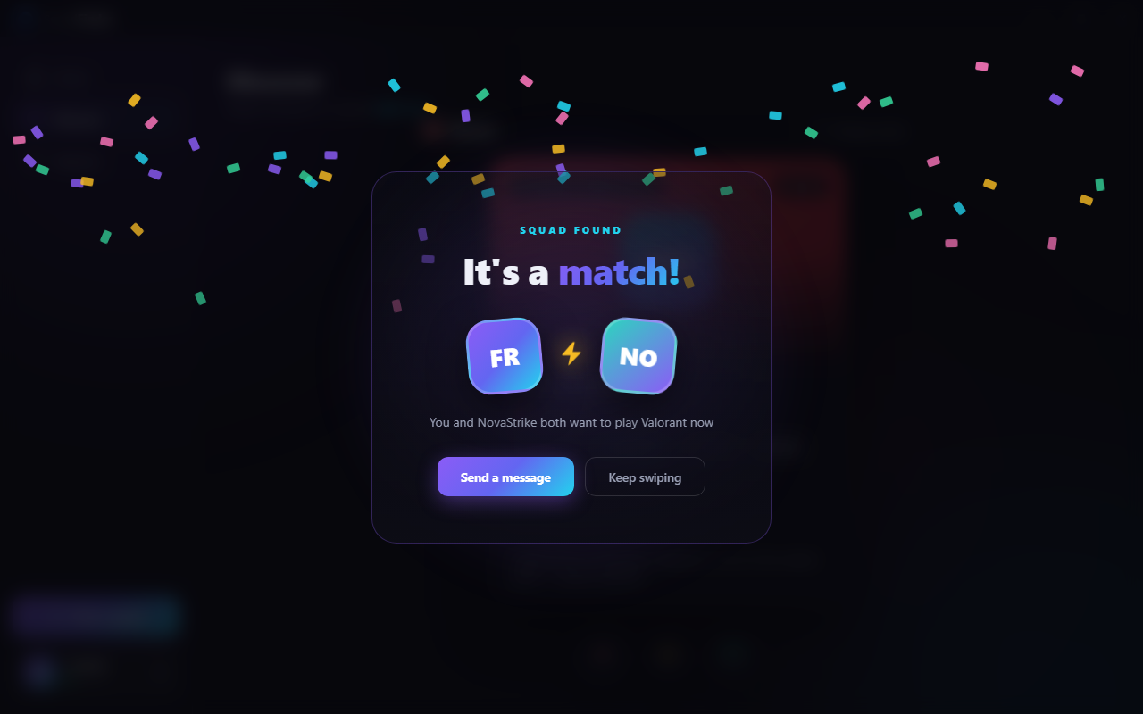 SquadFinder match